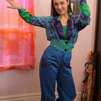 Jacket with Bloomers in African dyed fabric.